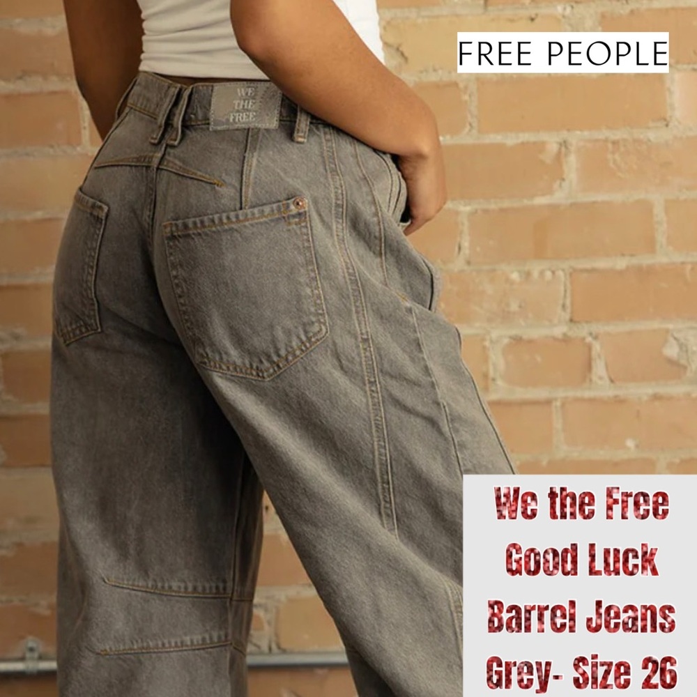 Free People, Good Luck Jeans, Dark Grey, Top Rated Style! NEW WITH TAGS! - Picture 10 of 12